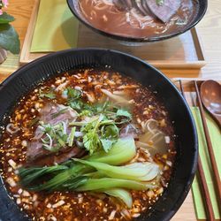 Noodles Bar // Nudel Bar - Mala spicy beef noodle soup and tomato beef noodle soup