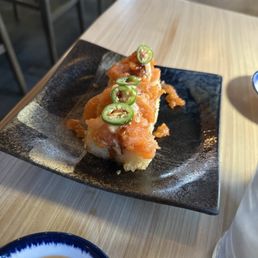 Crispy Rice with spicy salmon Crispy Rice with spicy salmon