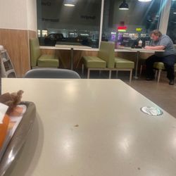 McDonald's - A chocolate shake at an employee's table but when I asked for one was told the machines down what a joke