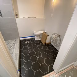 Perspective Construction - Bathroom tile.