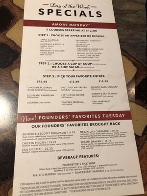 Menu photo 8 Carrabba's Italian Grill Orlando, FL Menu photo 8 Carrabba's Italian Grill Orlando, FL