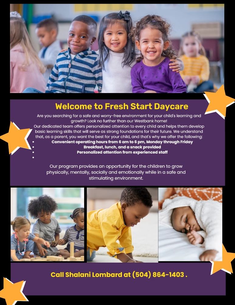 FRESH START DAYCARE Request Consultation 1703 Murl St, New Orleans, LA Yelp