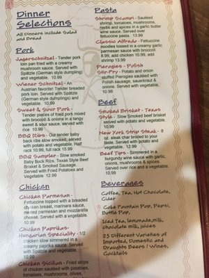 Menu photo 4 Cafe International Prescott, MI