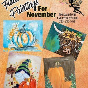Emerald Rain Creative Studios - Featured Paintings for November - Paint & Sip Near Me - Red Lion, Pennsylvania Emerald Rain Creative Studios - Featured Paintings for November - Paint & Sip Near Me - Red Lion, Pennsylvania