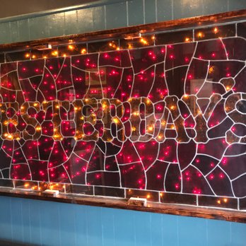 Big Tom's Backyard Grill & Bar - Stained glass inside the restaurant. - Bars Near Me - Cleveland, Tennessee
