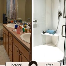 Tub Cove - At Tub Cove, we transformed this Everett En Suite from an outdated, frustrating experience into a practical, sleek, and functional shower!