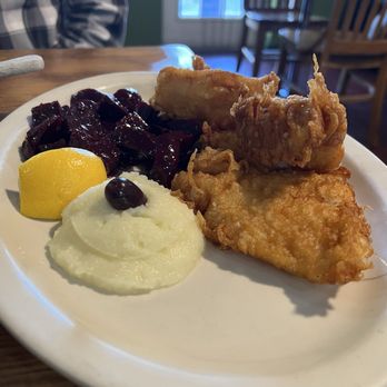 Elia Greek Restaurant - Fried Huddock Platter (Bakaliaros) - Greek Near Me - Glenside, Pennsylvania Elia Greek Restaurant - Fried Huddock Platter (Bakaliaros) - Greek Near Me - Glenside, Pennsylvania