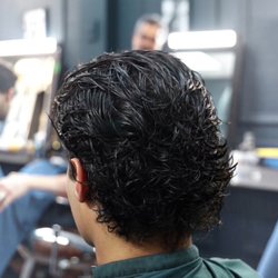 Scissor cut finished with Curl cream