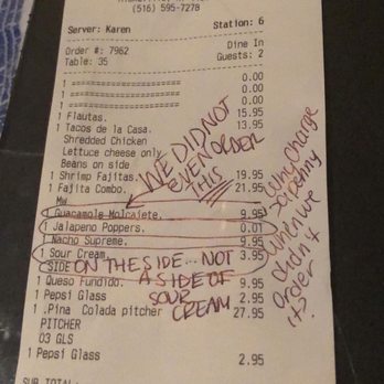 Margaritas Cafe - Absolutely horrendous service. Will NEVER be back. Overcharged in multiple ways. Absolutely awful. - Mexican Near Me - Wantagh, New York