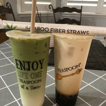 Teaspoon - Matcha Royale and the Caramel drink (dk what it's called) - Desserts Near Me - Hayward, California Teaspoon - Matcha Royale and the Caramel drink (dk what it's called) - Desserts Near Me - Hayward, California
