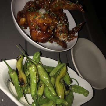 Ol Buckaroo - Sticky wings and Shishito peppers. - Breakfast & Brunch Near Me - Three Rivers, California