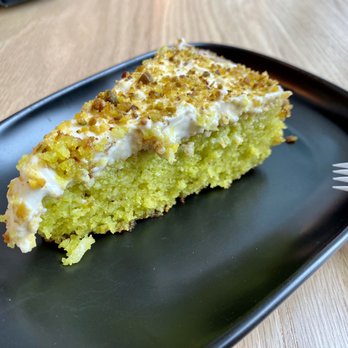 Qamaria Coffee - Pistachio Besbussa - Coffee & Tea Near Me - Fullerton, California