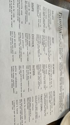 Menu photo 3 Familia Restaurante Irving, TX