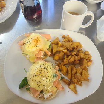 Wayfinder - One if the breakfast Specials. Smoked Salmon Benedict. - American Near Me - Estes Park, Colorado Wayfinder - One if the breakfast Specials. Smoked Salmon Benedict. - American Near Me - Estes Park, Colorado