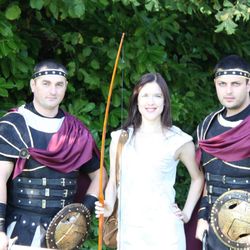 The Nock Point - Me with my Gladiators. 10 years ago now!! We were doing a photo shoot and an independent short film. This was so much fun!!