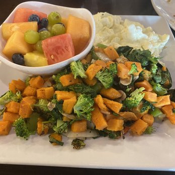 The Scratch Room - Lighter side menu . Egg whites with vegetables and fruit . - Breakfast & Brunch Near Me - Anaheim, California