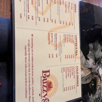 Buzzy's Breakfast Downtown - Menu back - Breakfast & Brunch Near Me - Ocean Springs, Mississippi Buzzy's Breakfast Downtown - Menu back - Breakfast & Brunch Near Me - Ocean Springs, Mississippi