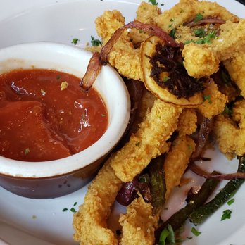 Moonshine Grill - There was a lot more calamari than this...It was just so tasty that I forgot to snap a picture before I ate most of it. Haha - Southern Near Me - Austin, Texas