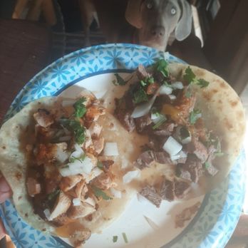 Su Carniceria - All in store except the plate. Mini Flour tortillas taste homemade, Chicken asada and Carne Asada, Onions, Salsa and Cilantro. - Meat Shops Near Me - Riverside, California