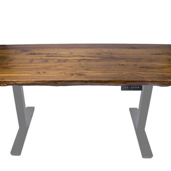 Anthrodesk - Live Edge Solid Wood Walnut 60"x30" with Dual Motor Programmable Electric Standing Desk - Office Equipment Near Me - Etobicoke, Ontario Anthrodesk - Live Edge Solid Wood Walnut 60"x30" with Dual Motor Programmable Electric Standing Desk - Office Equipment Near Me - Etobicoke, Ontario