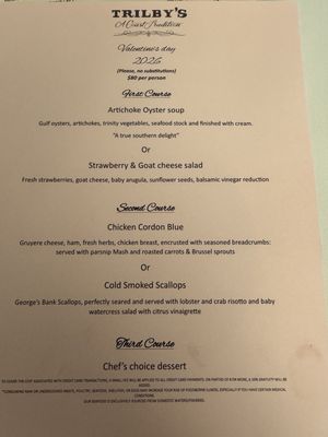 Menu photo 1 Trilby's Ocean Springs, MS Menu photo 1 Trilby's Ocean Springs, MS