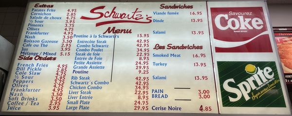 Menu photo 1 Schwartz's Montreal, QC Menu photo 1 Schwartz's Montreal, QC