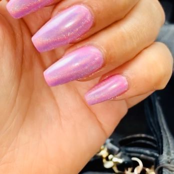 Champagne Nails - Barbie pink chrome nails by Toni - Nail Salons Near Me - San Marcos, California