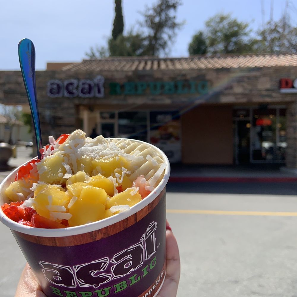 Acai Republic - Placentia - The Cali bowl in medium $ 9.75. My favorite one 2.28.21 - Juice Bars & Smoothies Near Me - Fullerton, California Acai Republic - Placentia - The Cali bowl in medium $ 9.75. My favorite one 2.28.21 - Juice Bars & Smoothies Near Me - Fullerton, California