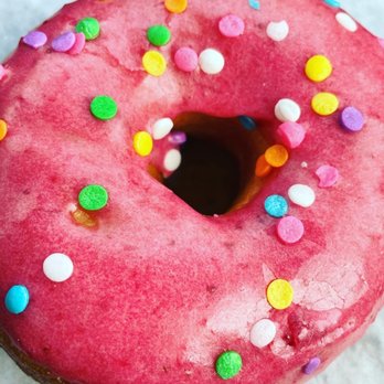 Doe Donuts - Strawberry glaze donut - Donuts Near Me - Portland, Oregon