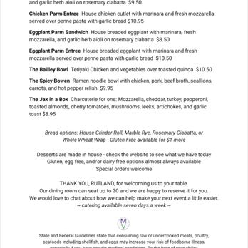 Marble Valley Kitchen - Fall Menu 2023 page 2 - Caterers Near Me - Rutland, Vermont Marble Valley Kitchen - Fall Menu 2023 page 2 - Caterers Near Me - Rutland, Vermont