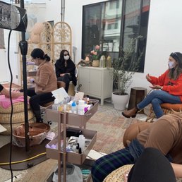 Outside area, 4 of us plus 2 techs socially distanced Outside area, 4 of us plus 2 techs socially distanced