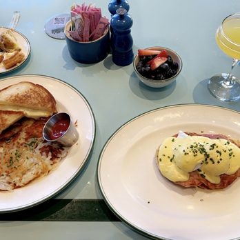 Sadelle's - Classic Egg Sandwich and Ham Benedict (Sadelle's Vegas Breakfast Bundle) - Breakfast & Brunch Near Me - Las Vegas, Nevada
