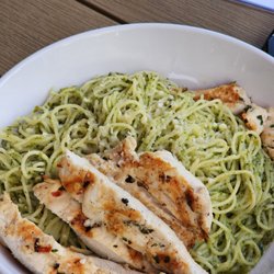 Pesto angel hair with chicken