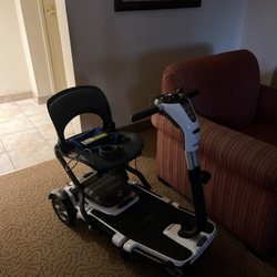 Get Around Mobility - We got the one that folded easily to go into the car. Very convenient.