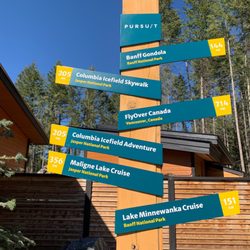 Golden Skybridge - I like these signs stating how far away you are from other destinations. This was located in the front entrance area.