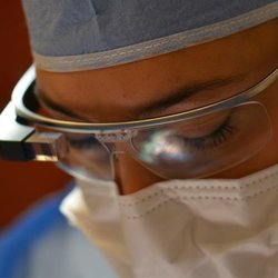 LA Periodontics & Implant Specialists - Dr. Shahi using Google Glass during surgery.