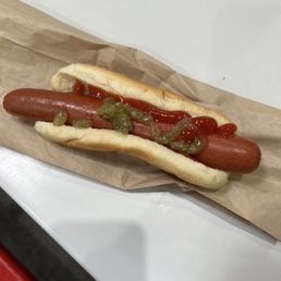 Hotdog but Costco has NO MUSTARD Hotdog but Costco has NO MUSTARD