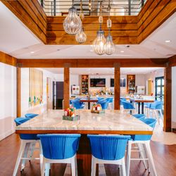 Upper deck dining at Waterfront Bar Grill