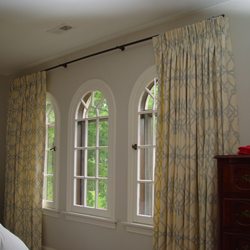 Sew Sure - Linen drapes in master bedroom