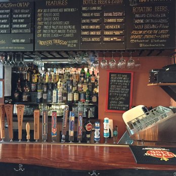 The Bent Mast - a bar with a menu on the wall - Pubs Near Me - Victoria, British Columbia