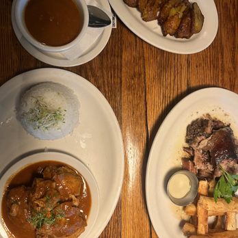 Puerto Viejo - Pollo Guisado and Pernil with a side of Maduros! - Dominican Near Me - Brooklyn, New York