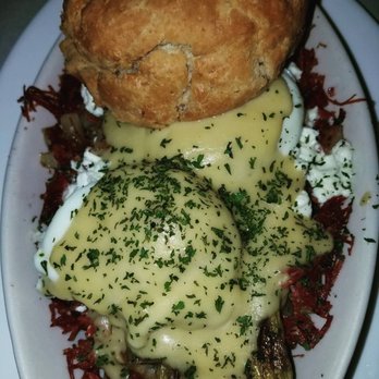 The Buttered Biscuit - Corned beef hash with asparagus goat cheese poached egg and Buttered Biscuit absolutely delicious! - New American Near Me - Bradley Beach, New Jersey The Buttered Biscuit - Corned beef hash with asparagus goat cheese poached egg and Buttered Biscuit absolutely delicious! - New American Near Me - Bradley Beach, New Jersey