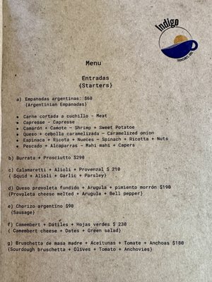 Menu photo 2 Indigo Troncones, GRO