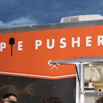 Pie Pushers - people standing outside of a food truck - Pizza Near Me