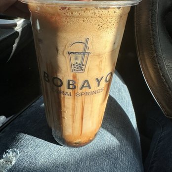 BOBAYO - Brown Sugar Latte with Brown Sugar Boba - Bubble Tea Near Me - Coral Springs, Florida