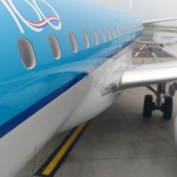 KLM Royal Dutch Airlines - Boarding the ERJ-195 for PRG-AMS