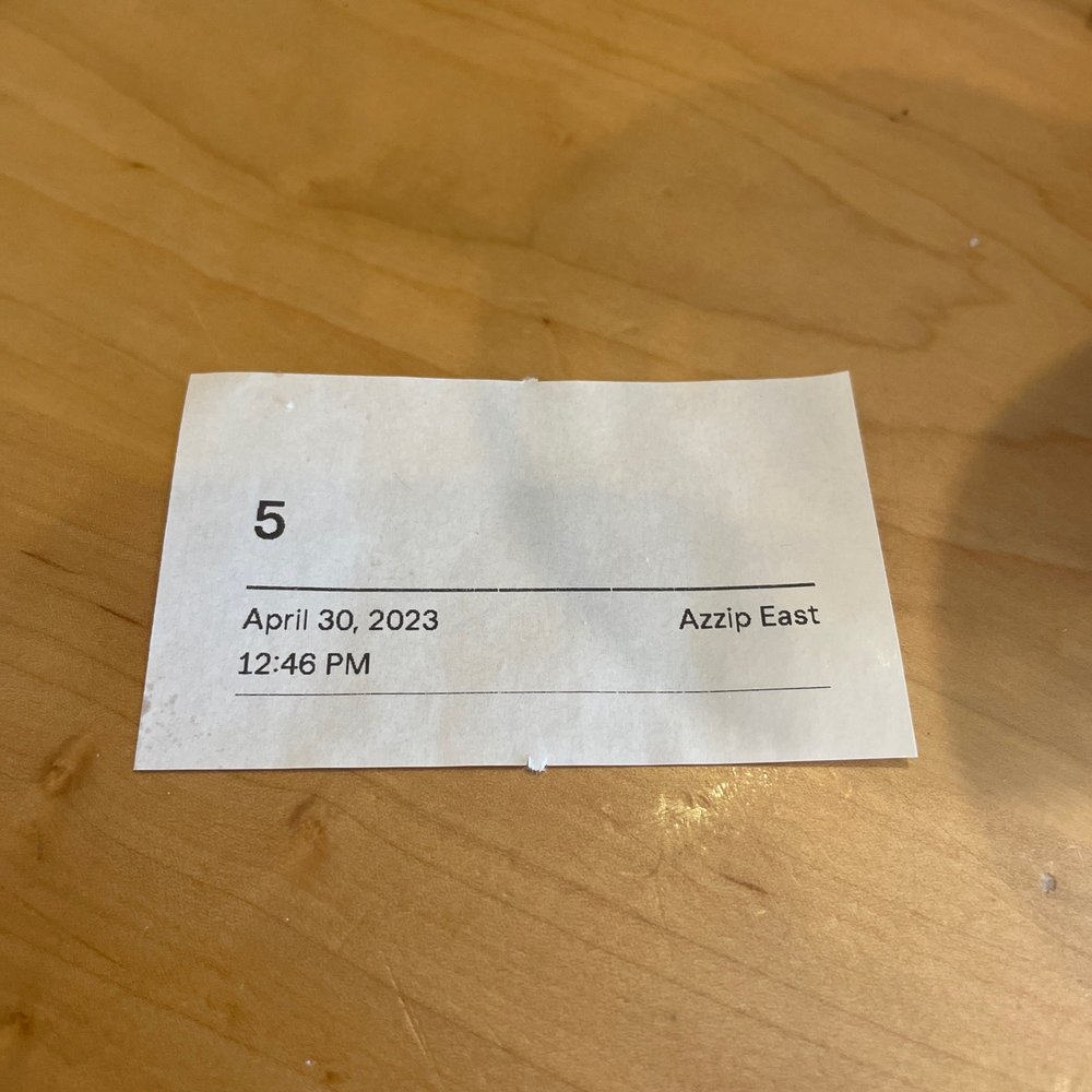 Your order number they hand to you after you pay. Come on in and enjoy the food! Your order number they hand to you after you pay. Come on in and enjoy the food!