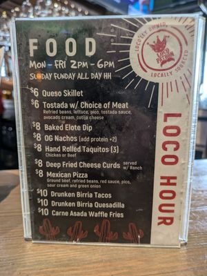 Menu photo 8 Loco Patron Brewery Scottsdale, AZ Menu photo 8 Loco Patron Brewery Scottsdale, AZ