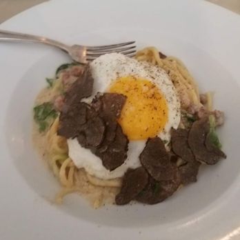 Tilia - Tonarelli pasta carbonara with shaved truffles - New American Near Me - Minneapolis, Minnesota Tilia - Tonarelli pasta carbonara with shaved truffles - New American Near Me - Minneapolis, Minnesota