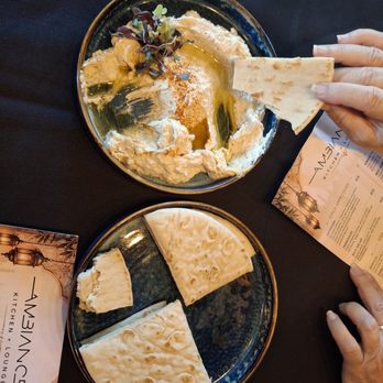 Ambiance - Baba ghanoush with warmed pita - Mediterranean Near Me - San Diego, California